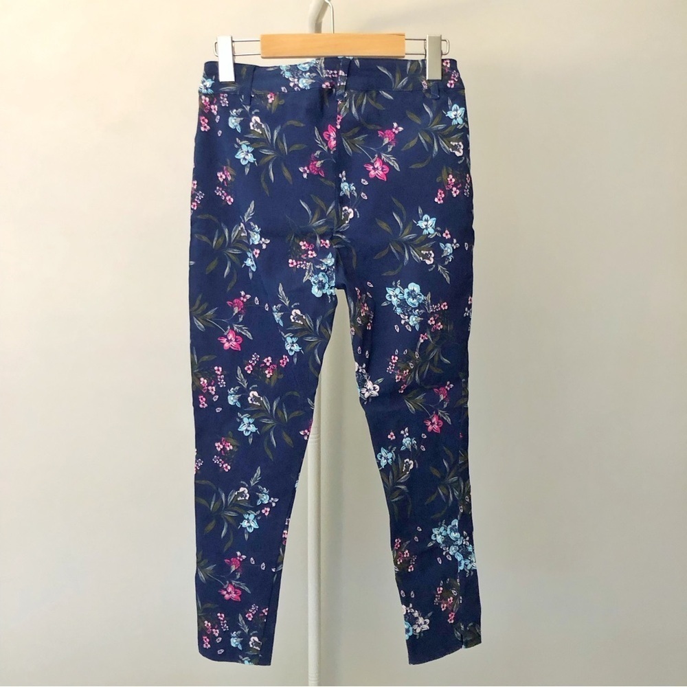 Lily Morgan Floral Colorful Casual Medium Rise Pencil Trousers Pants. Small - Picture 4 of 15